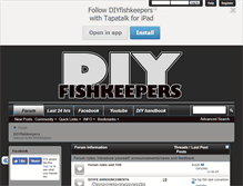 Tablet Screenshot of diyfishkeepers.com